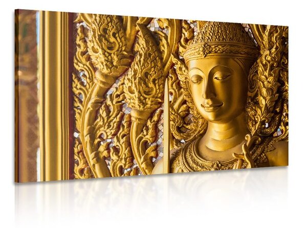 Tablou statuia lui Budha intr-un templu