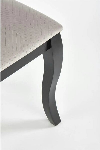 Scaun VELO, bej/negru, stofa catifelata/lemn, 44x53x96 cm