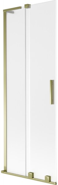 Mexen Velar L, paravan de baie glisant cu 2 aripi 70 x 150 cm, sticlă mată 8 mm, auriu strălucitor, 896-070-003-31-50
