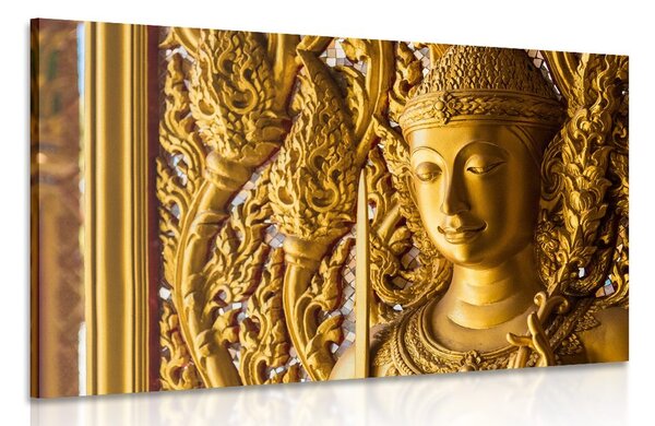Tablou statuia lui Budha intr-un templu