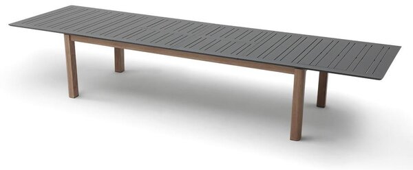 Masă extensibilă din aluminiu Avenberg VALHALLA negru/natural