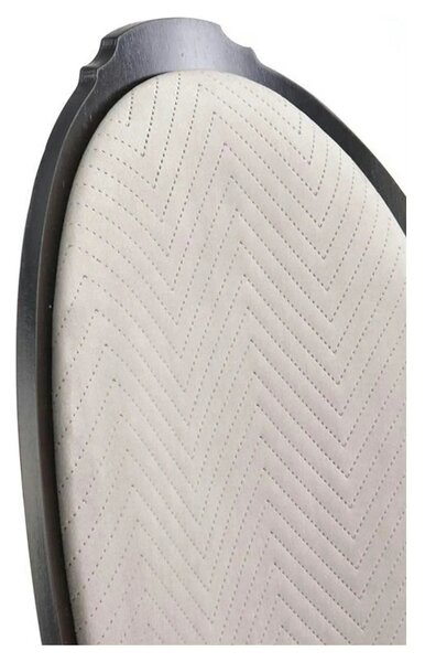 Scaun VELO, bej/negru, stofa catifelata/lemn, 44x53x96 cm