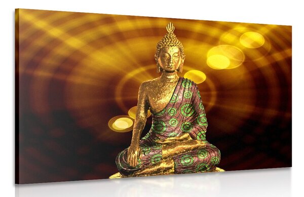 Tablou statuia a lui Budha pe fundal abstract