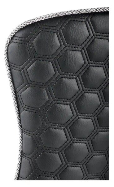 Scaun K434, gri/negru, stofa catifelata/piele ecologica, 53x54x97 cm