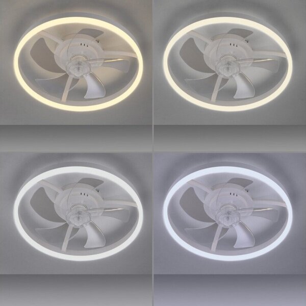 JUST LIGHT. 14624-16 - Ventilator de tavan LED cu lumină RITA LED/22W/230V + telecomandă