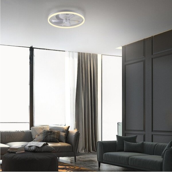 JUST LIGHT. 14624-16 - Ventilator de tavan LED cu lumină RITA LED/22W/230V + telecomandă