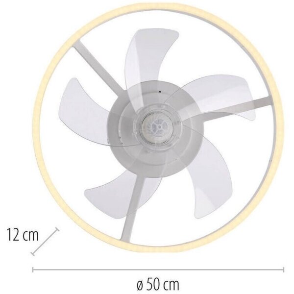 JUST LIGHT. 14624-16 - Ventilator de tavan LED cu lumină RITA LED/22W/230V + telecomandă