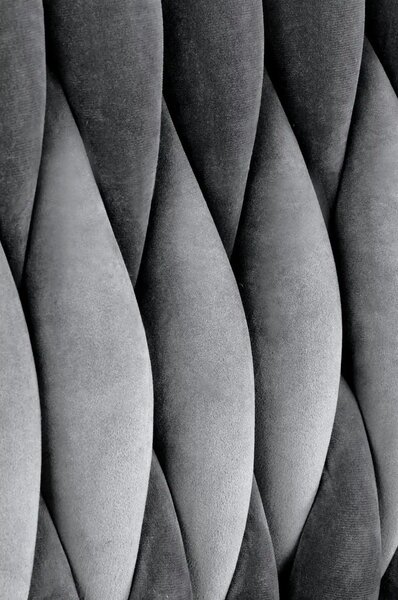 Scaun K436, gri/auriu, stofa catifelata/metal, 48x55x94 cm