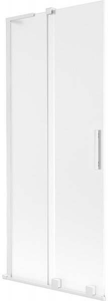 Mexen Velar L, paravan de baie glisant cu 2 aripi 80 x 150 cm, sticlă mată 8 mm, alb mat, 896-080-003-31-20