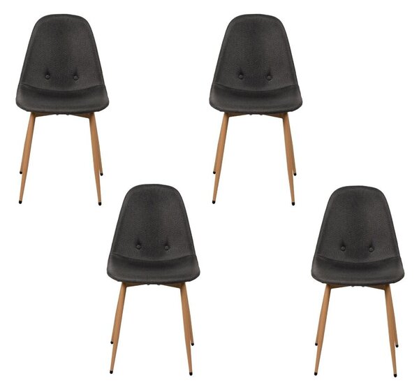 Set - 4 scaune de masă AVENBERG RIVA - Gri