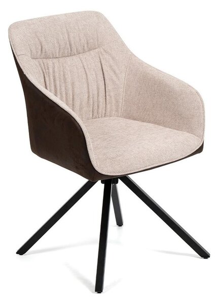 Set - 2 scaune de dining AVENBERG LARO - rotative, bej-maro