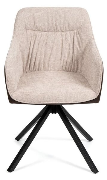 Set - 2 scaune de dining AVENBERG LARO - rotative, bej-maro