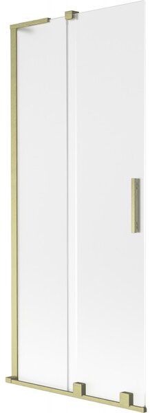 Mexen Velar L, paravan de baie glisant cu 2 aripi 80 x 150 cm, sticlă mată 8 mm, auriu mat, 896-080-003-31-55