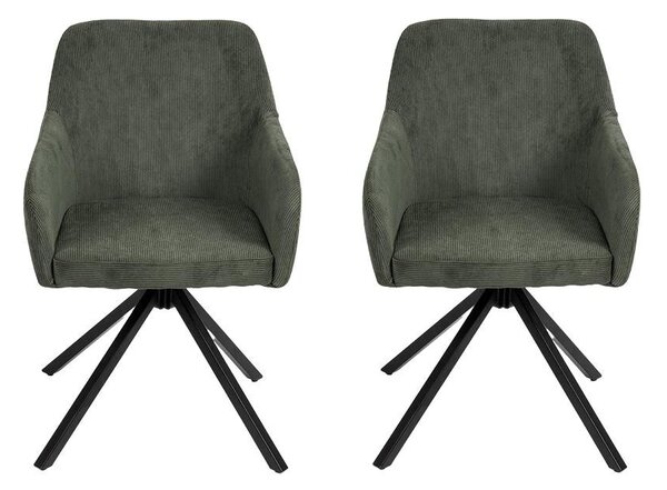 Set - 2 scaune de dining AVENBERG LARO - rotative, verde
