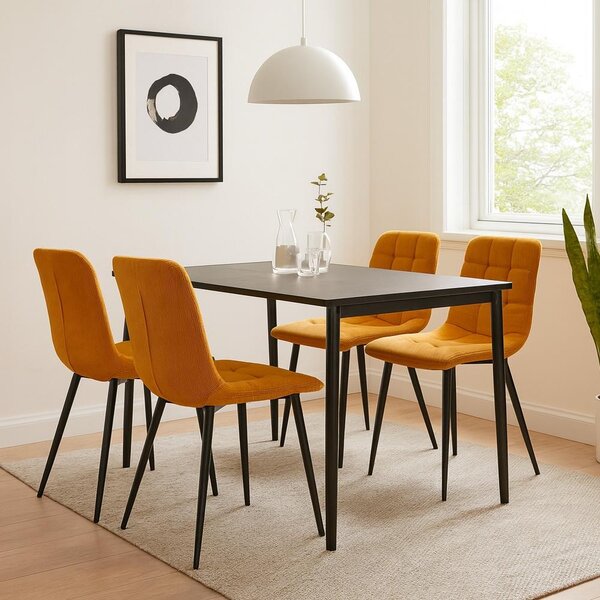 Set - 4 scaune de dining AVENBERG ARDEN - Galben