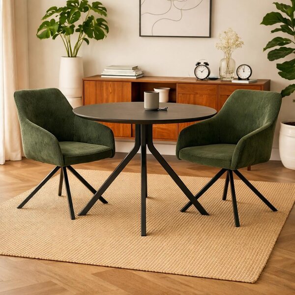 Set - 2 scaune de dining AVENBERG LARO - rotative, verde