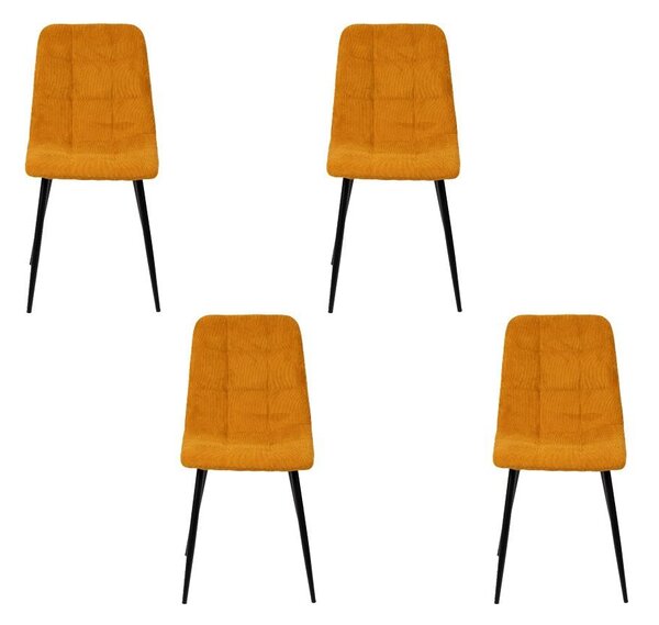 Set - 4 scaune de dining AVENBERG ARDEN - Galben