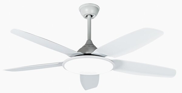 Ventilator de tavan cu LED Divian, alb, curent continuu, silențios, CCT - Lucande, Divian, Alb, Camera de zi, Metal, Modern