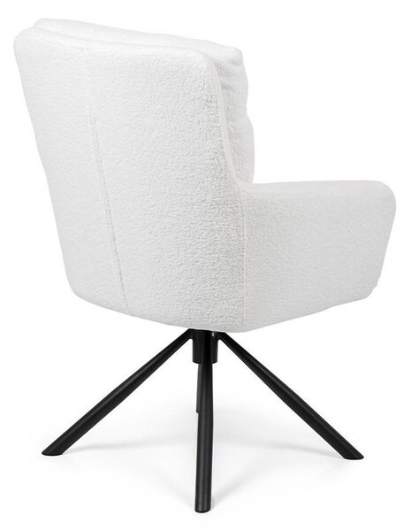 Set - 2 scaune de dining rotative AVENBERG TESSA - Alb