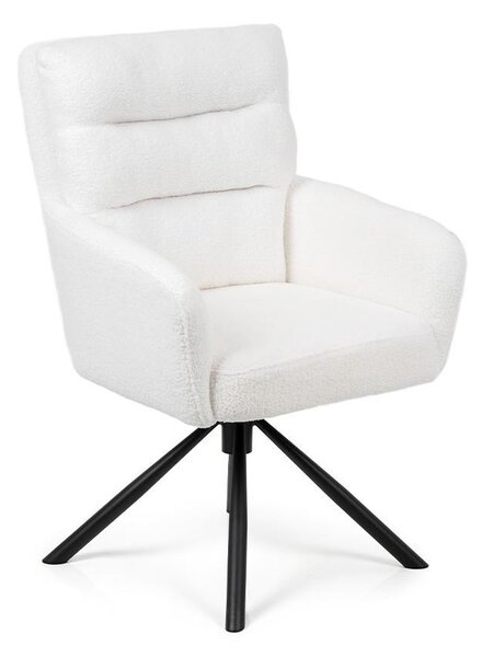 Set - 2 scaune de dining rotative AVENBERG TESSA - Alb