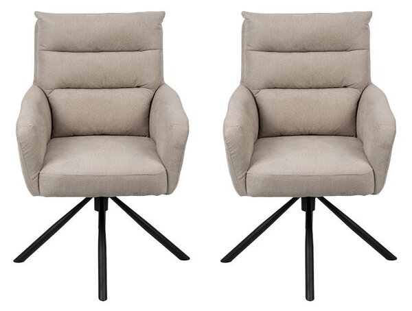 Set - 2 scaune de dining rotative AVENBERG TESSA bej
