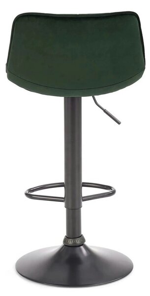 Scaun bar H95, verde inchis/gri inchis, stofa/otel, 43x44x84/106 cm