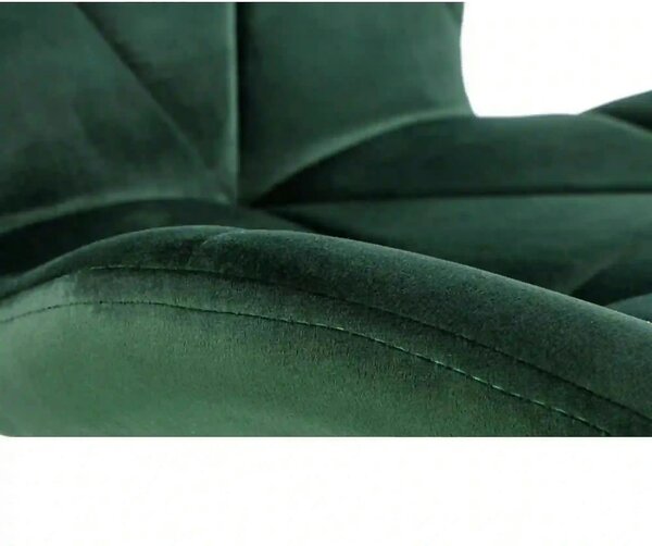 Scaun K453, verde, stofa catifelata/metal, 48x53x86 cm