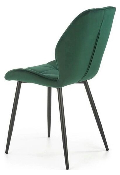 Scaun K453, verde, stofa catifelata/metal, 48x53x86 cm