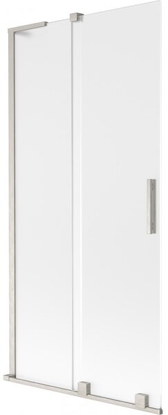 Mexen Velar L, paravan de baie glisant cu 2 aripi 95 x 150 cm, sticlă mată 8 mm, oțel periat, 896-095-003-31-97