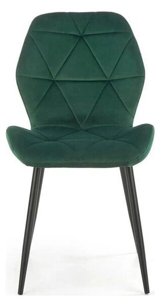 Scaun K453, verde, stofa catifelata/metal, 48x53x86 cm