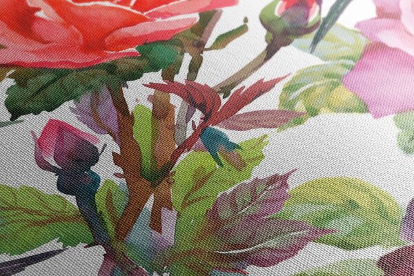 Tablou păsări colibri cu flori