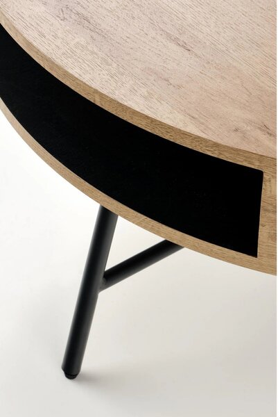 Masuta cafea CAMILA, stejar auriu/negru, 80x80x41 cm
