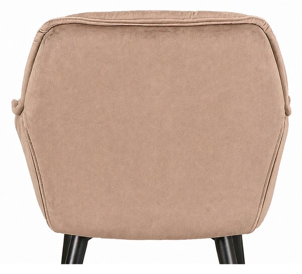 Scaun bar living CHERRY H-2, bej - Bluvel 28/negru mat, stofa catifela