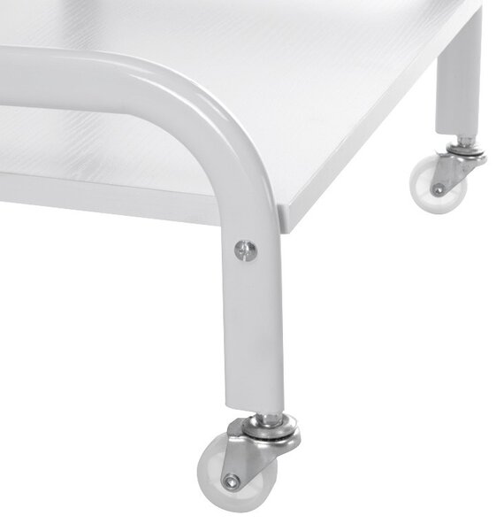 Suport etajat cosmetice, 3 rafturi, tava depozitare, roti transport, inaltime 83 cm
