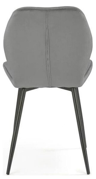 Scaun bucatarie material textil/metal K453, gri, 48x53x86 cm