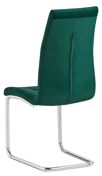 Scaun bucatarie SALOMA NEW, stofa catifelata verde, 42x56,5x105 cm