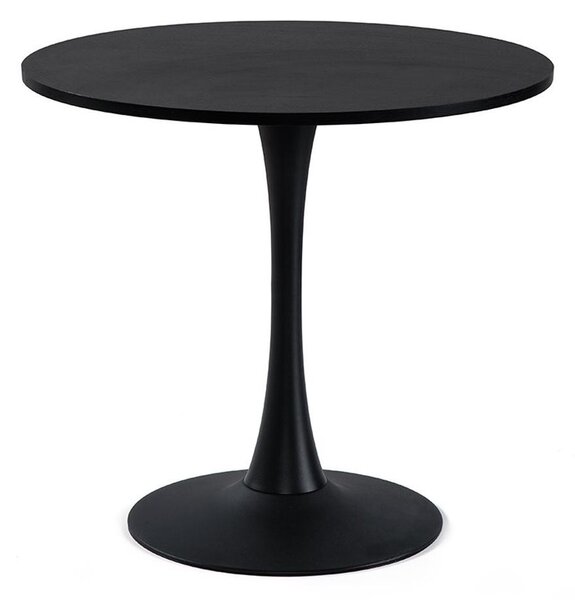 Masă de dining AVENBERG ORBIS Ø80 negru