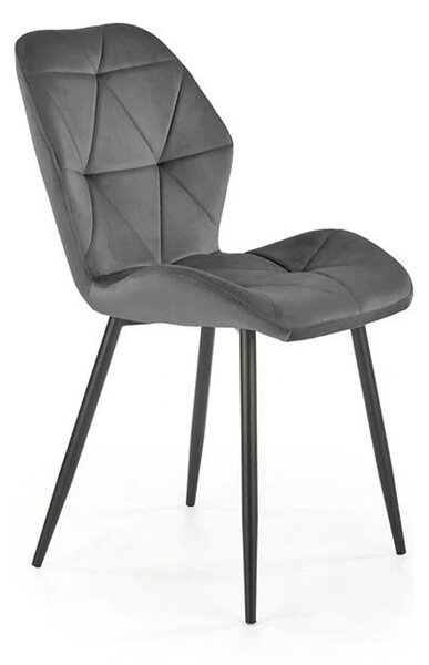 Scaun bucatarie material textil/metal K453, gri, 48x53x86 cm
