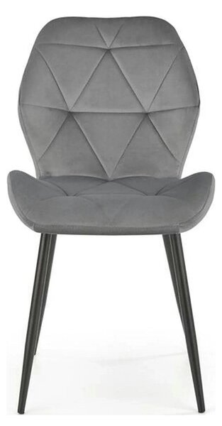 Scaun bucatarie material textil/metal K453, gri, 48x53x86 cm