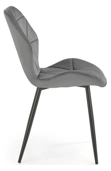 Scaun bucatarie material textil/metal K453, gri, 48x53x86 cm
