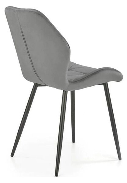 Scaun bucatarie material textil/metal K453, gri, 48x53x86 cm