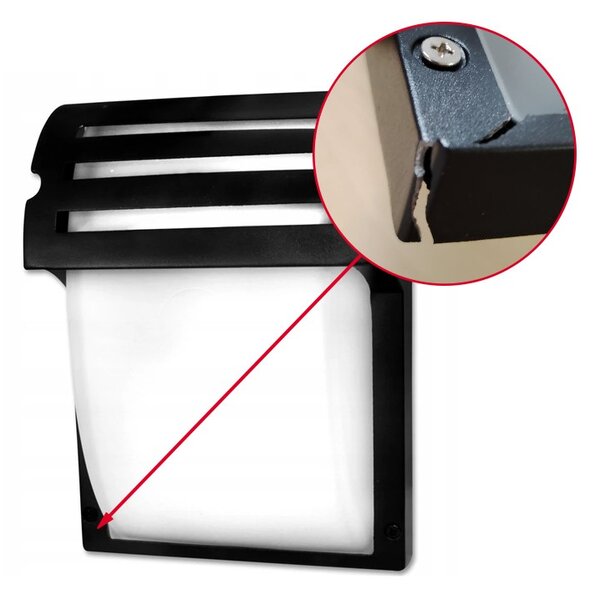 Corp de iluminat exterior, E27, 60W, IP54, aluminiu si sticla, RESIGILAT
