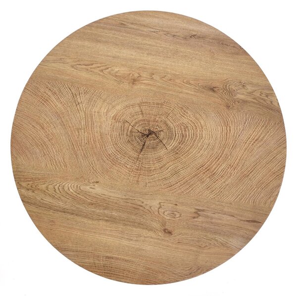 Masuta cafea BROOKLYN, stejar natural/negru, 80x80x37 cm
