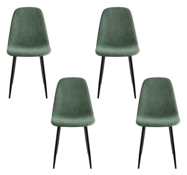 Set 4 scaune de dining AVENBERG RIVA - verde