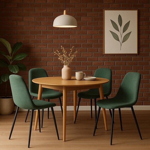 Set 4 scaune de dining AVENBERG RIVA - verde