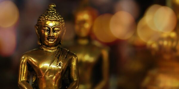 Tablou Budha pe fundal abstract