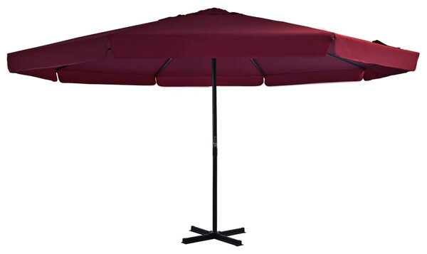 Umbrelă de soare de exterior stâlp aluminiu roșu bordo 500 cm