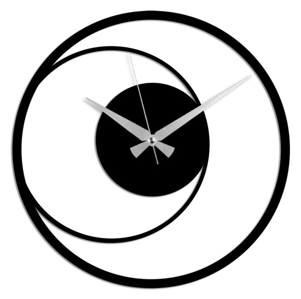 Ceas de perete decorativ din metal Circle Negru 49x49 cm