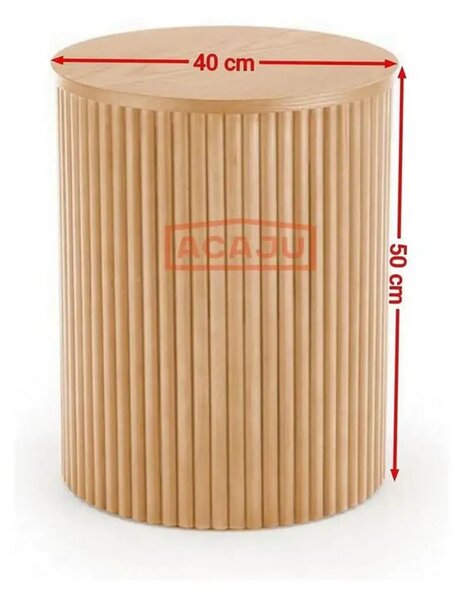 Masuta cafea WOODY S, stejar natural, 40x40x50 cm