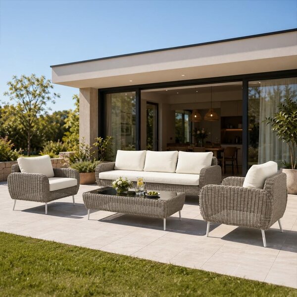 Set mobilier de grădină din ratan Avenberg SOLE bej